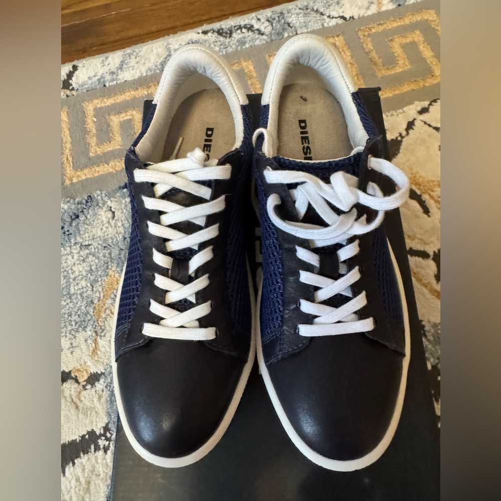 Men's Diesel Navy and White Sneakers